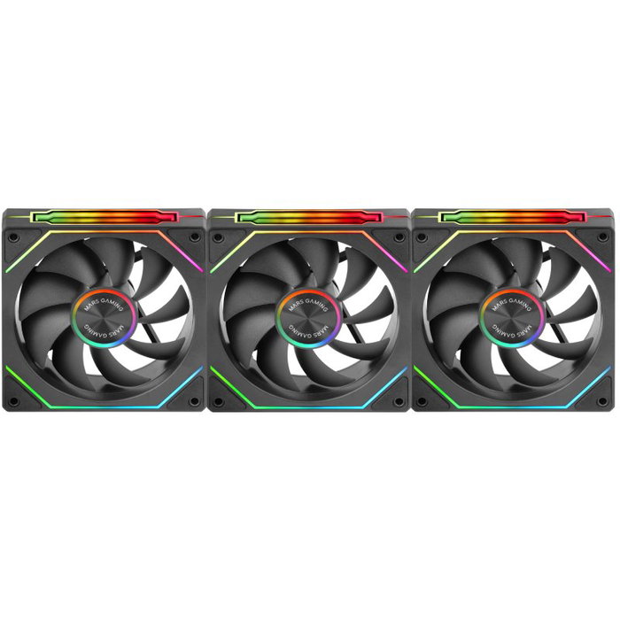 Mars Gaming Kit 3 Ventiladores MF-LINKFINITY2 ARGB 120mm Negro